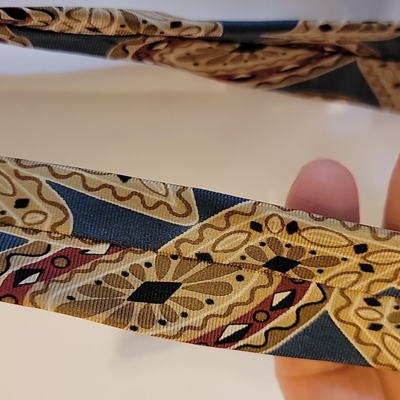 Designer Christian Dior Monsieur Blue Patterned Tie 100% Silk Made in Italy - Picture 14 of 16